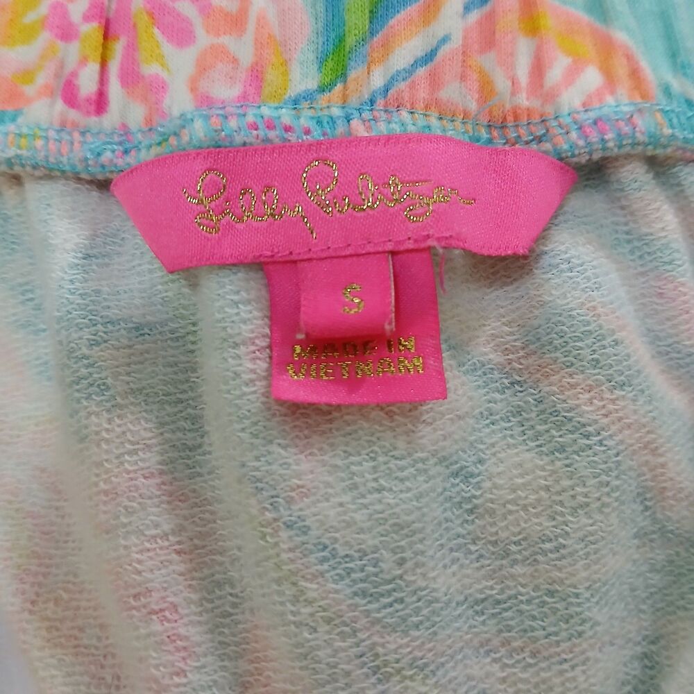 Lilly Pulitzer Jace Strapless Romper S Scalloped Hem Floral Pockets Beach Pool - Picture 11 of 15